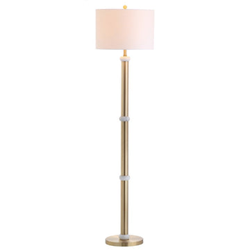 Gregory 60.5" Metal/Marble LED Floor Lamp - JONATHAN Y
